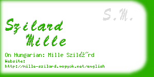 szilard mille business card